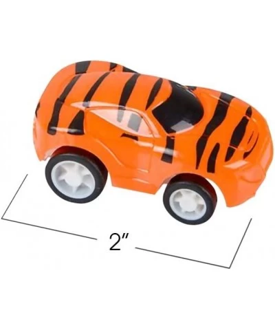 2 Inch Safari Pullback Mini Toy Cars Set of 12 Pullback Racers with Fun Animal Patterns Birthday Party Favors for Kids Goodie...