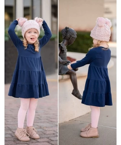 Girl Long Sleeve Dress Tiered Ruffle Swing Tunic Shirt Dress $43.25 Kids' Costumes