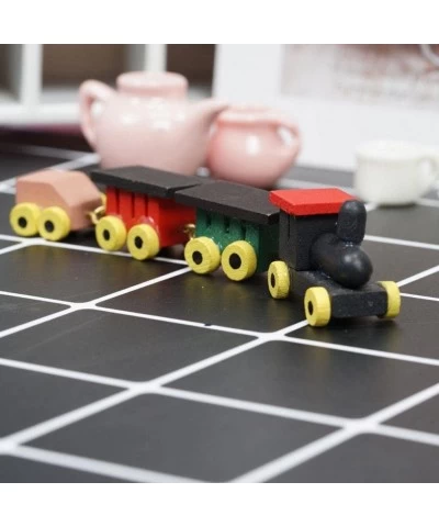 1:12 Miniaturas Wooden Small Train Set Children's Bedroom Toy Furniture Dollhouse Decor Child Toys for 1:12 Dollhouse Decorat...