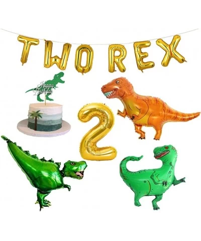 Dinosaur 2nd Birthday Party Decorations for Boys Two Rex Birthday Party Decorations Balloon 2 Rex Cake Cupcake Toppers 2 Rex ...