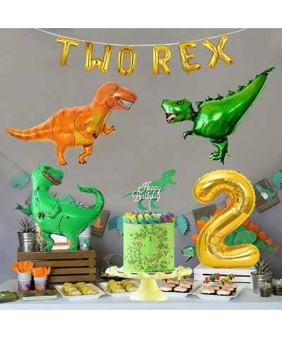 Dinosaur 2nd Birthday Party Decorations for Boys Two Rex Birthday Party Decorations Balloon 2 Rex Cake Cupcake Toppers 2 Rex ...