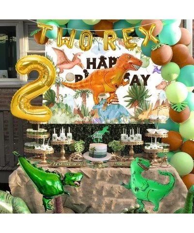 Dinosaur 2nd Birthday Party Decorations for Boys Two Rex Birthday Party Decorations Balloon 2 Rex Cake Cupcake Toppers 2 Rex ...