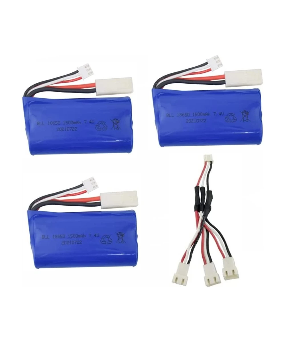 3PCS 7.4V 1500mah Lithium Battery with 1 to 3 Charging Conversion line for feilun FT009 UDI009 UDI902 UDI002 AA102 RC Boat Sp...