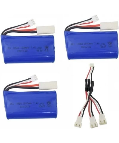 3PCS 7.4V 1500mah Lithium Battery with 1 to 3 Charging Conversion line for feilun FT009 UDI009 UDI902 UDI002 AA102 RC Boat Sp...