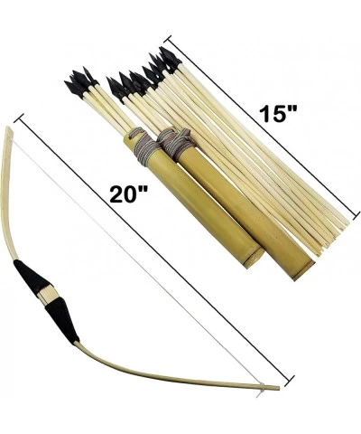 2-Pack Handmade Wooden Bow and Arrow Set - 20 Wood Arrows and 2 Quivers - for Outdoor Play $45.98 Toy Sports Products