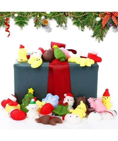 56 Pcs Christmas Mochi Squishy Toys Christmas Themed Mini Squishies Stress Relief Toys Slow Rising Animals for Kids Party Fav...