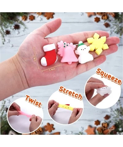 56 Pcs Christmas Mochi Squishy Toys Christmas Themed Mini Squishies Stress Relief Toys Slow Rising Animals for Kids Party Fav...