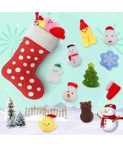 56 Pcs Christmas Mochi Squishy Toys Christmas Themed Mini Squishies Stress Relief Toys Slow Rising Animals for Kids Party Fav...