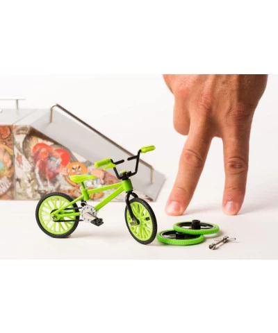 Grip and Tricks - Green Finger BMX Freestyle with 2 Extra Toy Bike Wheels and 1 Finger Bikes Tool - Pack 1 Finger Toy for Kid...