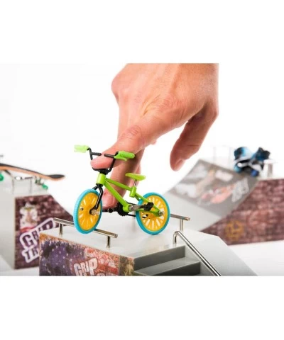 Grip and Tricks - Green Finger BMX Freestyle with 2 Extra Toy Bike Wheels and 1 Finger Bikes Tool - Pack 1 Finger Toy for Kid...