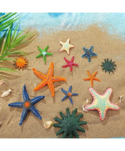 12 Pcs Starfish Pool Toys Beach Toys Colorful Big Diving Toys Artificial Realistic Pool Diving Toys Plastic Starfish Decor fo...