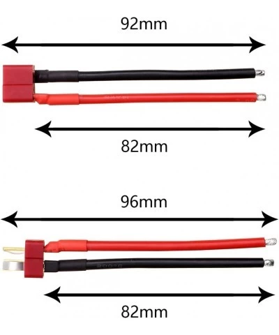 T Plug Connector Female & Male Deans with 14AWG 14 Gauge Silicone w/Battery Straps for RC Lipo Battery Cable Drone Car (4 Pai...