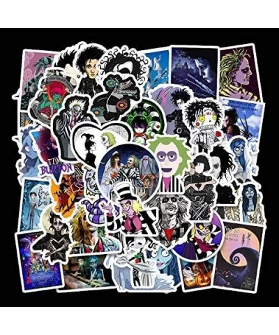 Tim Burton Stickers | 50 PCS | Vinyl Waterproof Stickers for Adults Kids Teens | Sweeney Todd Corpse Bride Sleepy Edward Scis...