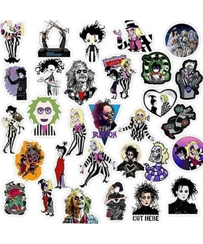 Tim Burton Stickers | 50 PCS | Vinyl Waterproof Stickers for Adults Kids Teens | Sweeney Todd Corpse Bride Sleepy Edward Scis...