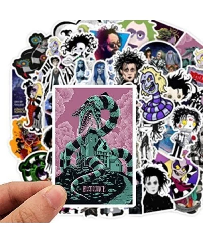 Tim Burton Stickers | 50 PCS | Vinyl Waterproof Stickers for Adults Kids Teens | Sweeney Todd Corpse Bride Sleepy Edward Scis...