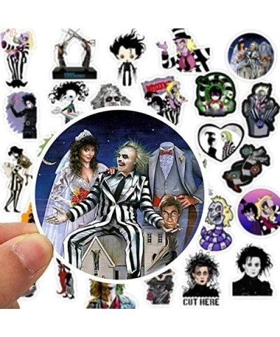 Tim Burton Stickers | 50 PCS | Vinyl Waterproof Stickers for Adults Kids Teens | Sweeney Todd Corpse Bride Sleepy Edward Scis...