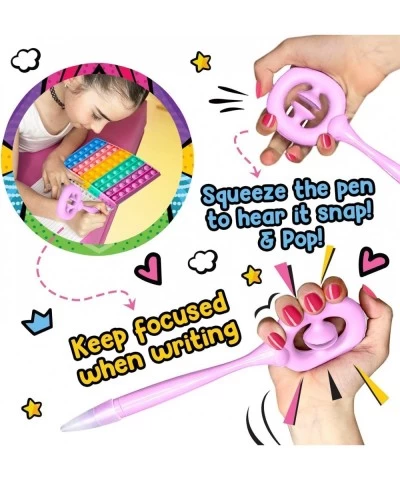 Fidget Pop Stationery Set Pop Fidget Toy Set with Fidget Notebook & Fun Girl Fidget Toys for Car Rides Fidgets for Girls 8-10...