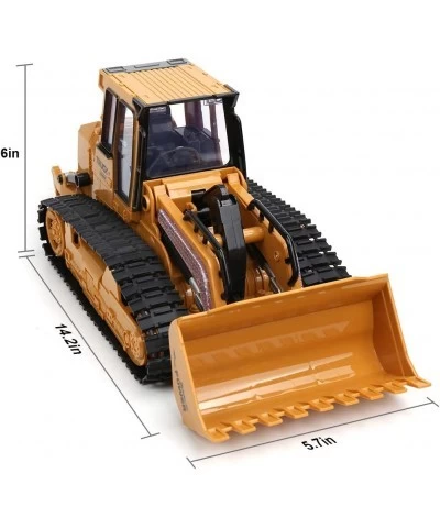 5 Channel RC Bulldozer Remote Control Excavator Full Functional Front Loader Construction Vehicles Toy with 2.4Ghz Transmitte...