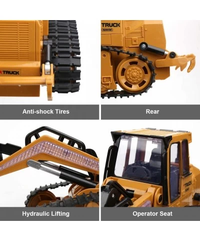 5 Channel RC Bulldozer Remote Control Excavator Full Functional Front Loader Construction Vehicles Toy with 2.4Ghz Transmitte...