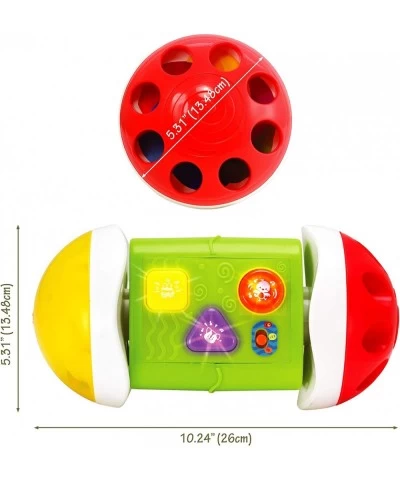 3 in 1 Roll & Learn Activity Center for Baby and Rattle Ball Toy. Infant Learning Activity Center Toy with Colorful Lights an...