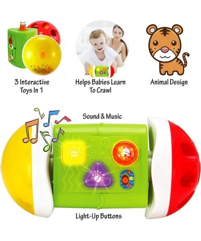 3 in 1 Roll & Learn Activity Center for Baby and Rattle Ball Toy. Infant Learning Activity Center Toy with Colorful Lights an...