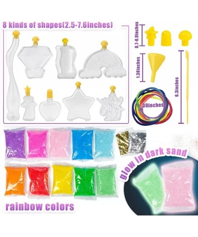 36PCS Sand Art Kit Glitter Sand Kit Kids Sand Toys Rainbow Sand Glow in Dark with Sequins Bottles for DIY Crafts Supplies $25...