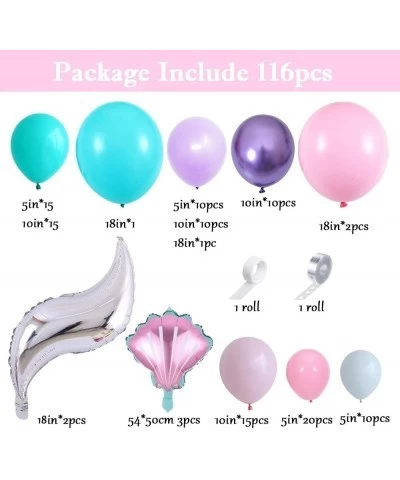 Mermaid Balloon Garland Arch Kit Mermaid Balloons for Girl Metallic Balloons Mermaid Birthday Party Decorations Mermaid Tail ...