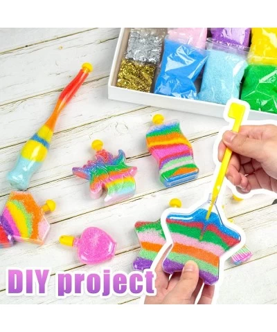 36PCS Sand Art Kit Glitter Sand Kit Kids Sand Toys Rainbow Sand Glow in Dark with Sequins Bottles for DIY Crafts Supplies $25...