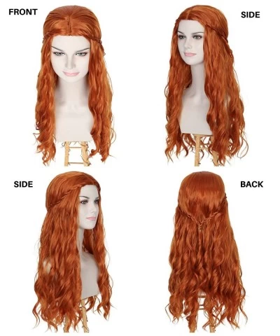 Missuhair Ginger Wig Long Wavy Women Orange Wig Medieval Renaissance Hippie Halloween Costume Hair Wigs $39.98 Kids' Dress-Up...