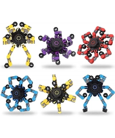 6PCS Transformable Robot Fidget Spinner Chain Toy for Kids Adults DIY Deformable Fingertip Gyro for Stress Relief Creative Ha...