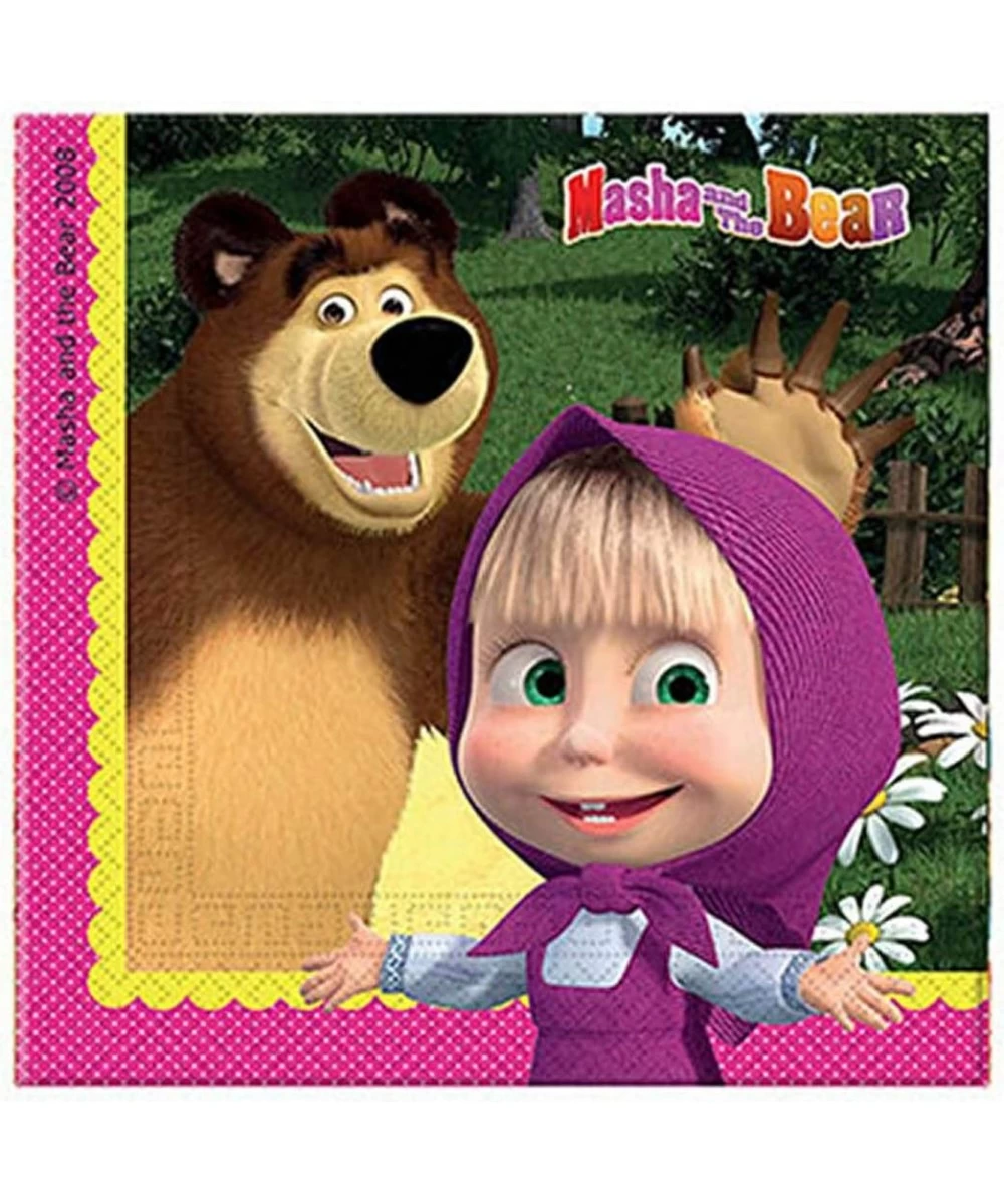 Masha and The Bear Napkins (Pack of 20) $20.59 Kids' Party Tableware