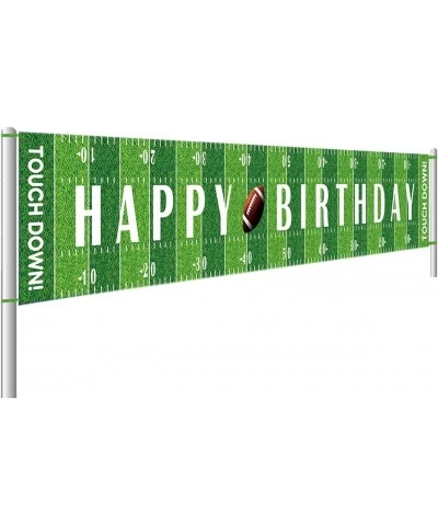 Large Football Happy Birthday Party Banner Game Day Sports Party Decorations Football Photo Backdrop Hanging Decorations(9.8 ...