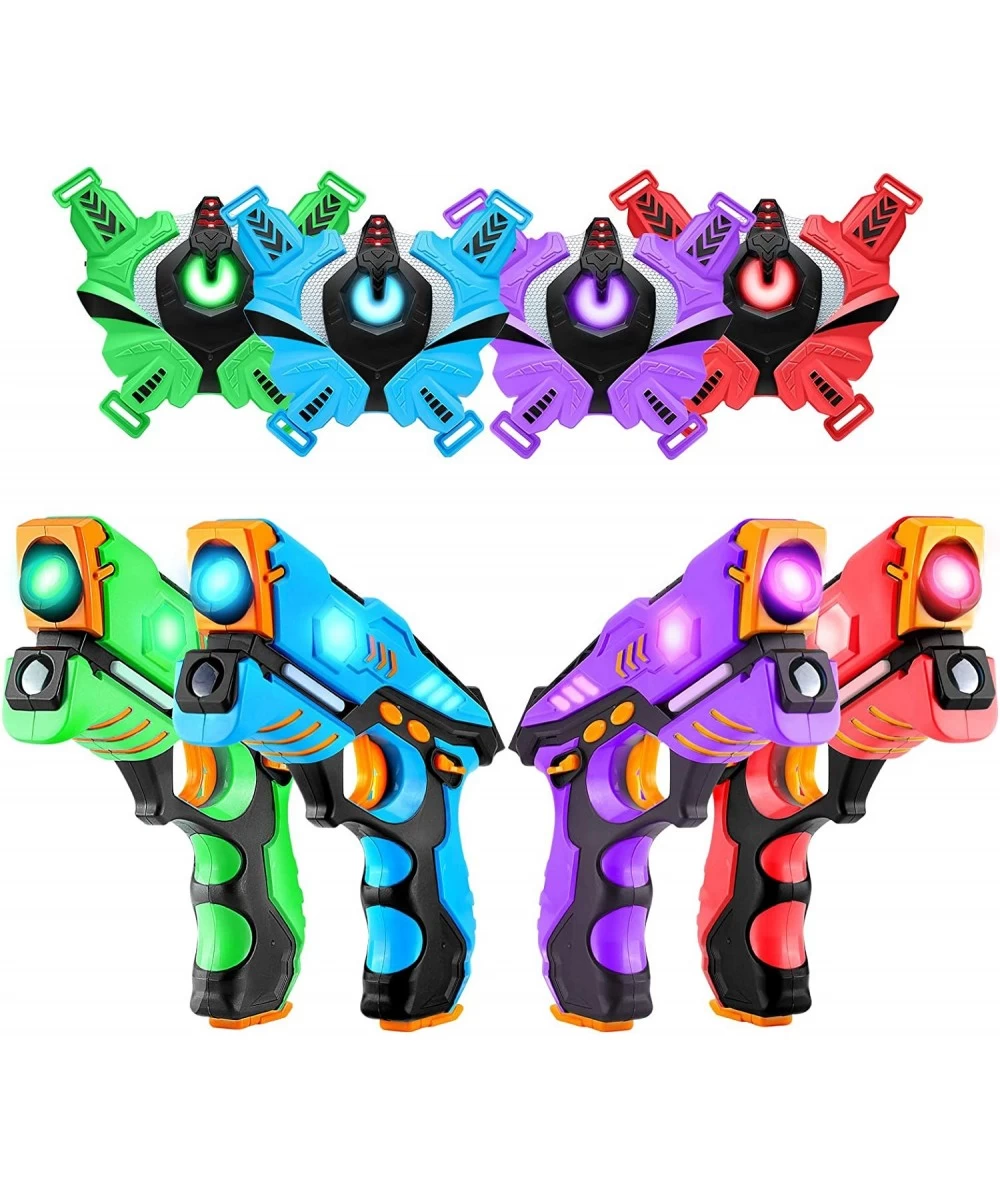 Laser Tag Guns Upgraded New Version Infrared Laser Tag Guns with Vests 4 Pack for Kids Adults Indoor Outdoor Group Activity B...