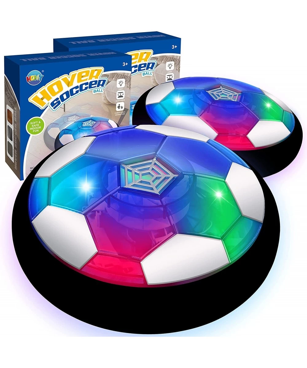 Hover Soccer Ball Toys for Boys 2 LED Light Soccer Balls with Soft Foam Bumpers﻿ Indoor Outdoor Air Floating Hover Ball Footb...