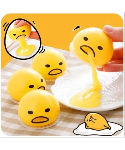 Hanasonshop Puking Egg - 3/6/9Pcs Puking Egg Yolk Stress Ball Yellow Round Vomiting Sucking Lazy Egg Yolk Puking Egg Yolk Str...