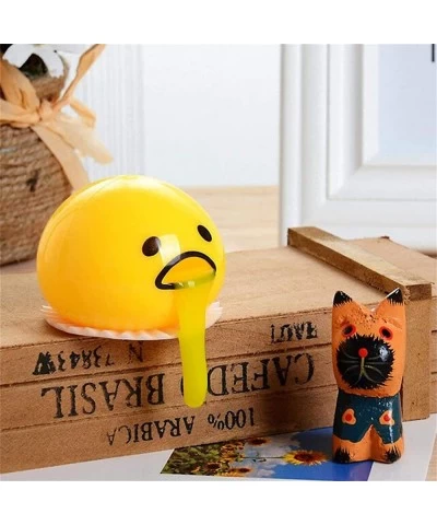 Hanasonshop Puking Egg - 3/6/9Pcs Puking Egg Yolk Stress Ball Yellow Round Vomiting Sucking Lazy Egg Yolk Puking Egg Yolk Str...