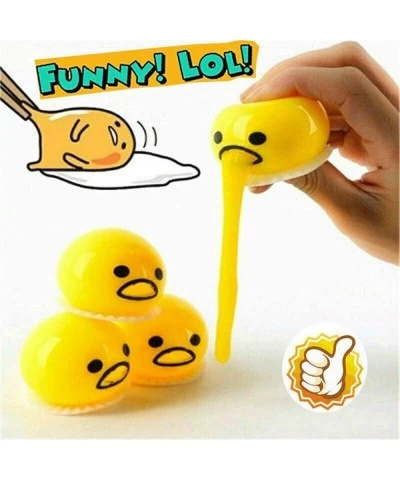 Hanasonshop Puking Egg - 3/6/9Pcs Puking Egg Yolk Stress Ball Yellow Round Vomiting Sucking Lazy Egg Yolk Puking Egg Yolk Str...