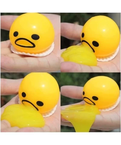 Hanasonshop Puking Egg - 3/6/9Pcs Puking Egg Yolk Stress Ball Yellow Round Vomiting Sucking Lazy Egg Yolk Puking Egg Yolk Str...