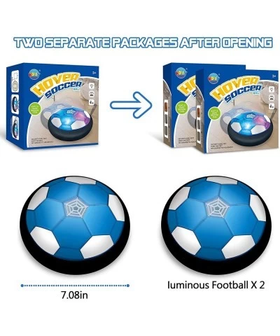 Hover Soccer Ball Toys for Boys 2 LED Light Soccer Balls with Soft Foam Bumpers﻿ Indoor Outdoor Air Floating Hover Ball Footb...