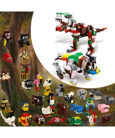 30 in 2 Mini Animal Building Blocks Toy Set Animals Figures Stem Toys Party Supplies Gifts Party Favor for Kids Goodie Bags B...