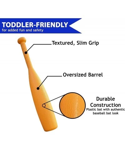 Toddler & Little Kids Big Barrel Plastic T Ball Baseball Bat | Durable Lightweight Construction with Oversized Barrel for Beg...