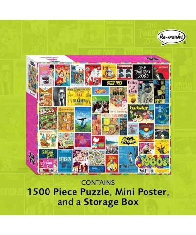 1960s Pop Culture Puzzle 1500 Piece Puzzle for All Ages $39.56 Jigsaw Puzzles