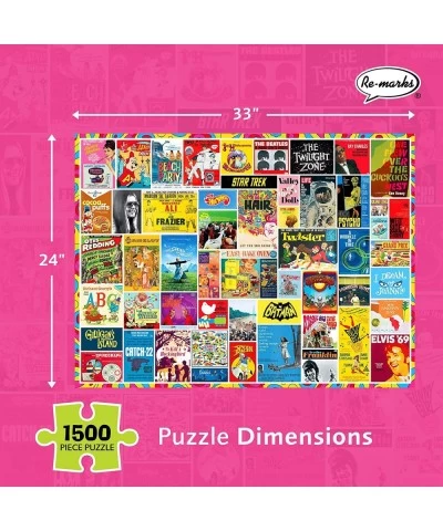 1960s Pop Culture Puzzle 1500 Piece Puzzle for All Ages $39.56 Jigsaw Puzzles