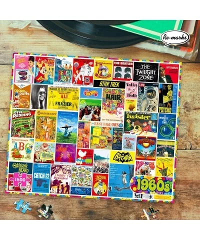 1960s Pop Culture Puzzle 1500 Piece Puzzle for All Ages $39.56 Jigsaw Puzzles