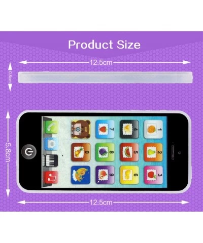 Black Yphone Learning Phone Toy Music Piano English Educational Touch Screen Cell Phone Mobile for Toddler Baby Kids Ages 1-3...