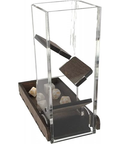 Mini Short Size Gaming Dice Tower and Basic Tray - Walnut $51.51 Game Accessories