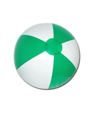 16-Inch Deflated Size Green & White Beach Ball - Inflatable to 12-Inches Diameter $12.40 Toy Sports Products