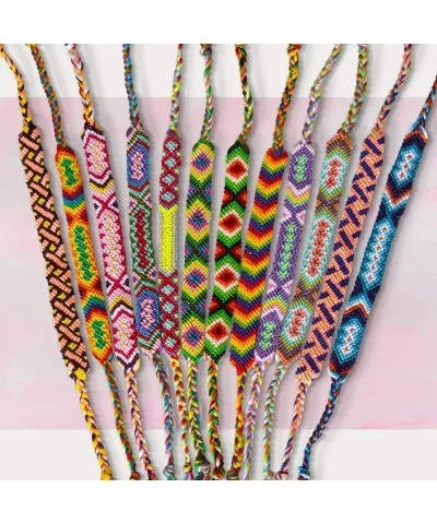 10 Pcs Woven Bracelet Bulk for Women Kids & Girls - Nepal Style Friendship Bracelets Handmade Braided Rope Wrist String Chain...