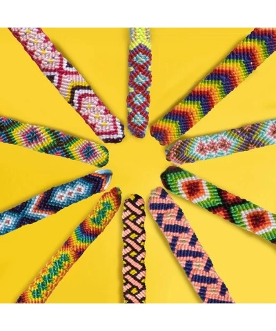 10 Pcs Woven Bracelet Bulk for Women Kids & Girls - Nepal Style Friendship Bracelets Handmade Braided Rope Wrist String Chain...