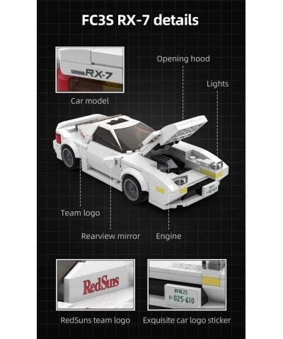 dOMOb Mazda RX-7 FC3S – Initial-D 25-th Anniversary – CADA Bricks Toys for 8+ Age Kids & Adults – Realistic Car Model 1:24 Si...